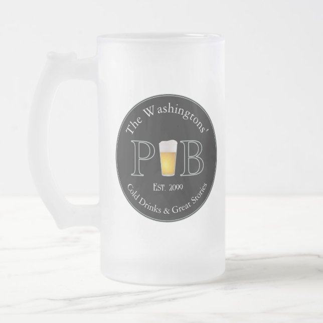 Moderne klassische Pub Drinking Brillen Mattglas Bierglas (Links)