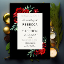 Moderne klassische Rote Rose Schwarzer Blumenrahme