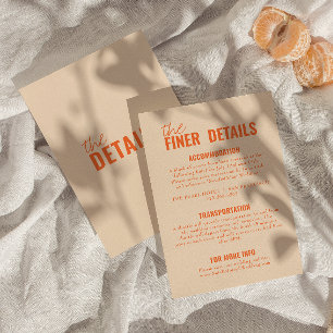 Moderne klassische Whimsikfarbenfrohe Hochzeitsdet Begleitkarte