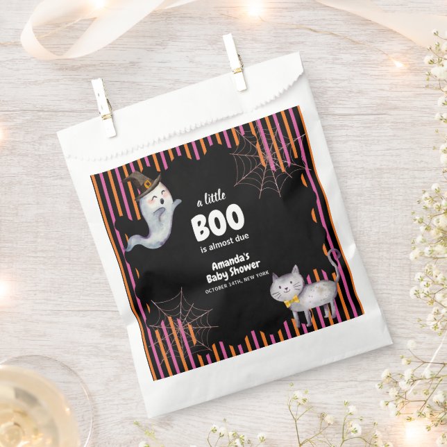 Moderne kleine Boo Ghost Cat Kinderdusche Geschenktütchen (Ausgeschnitten)