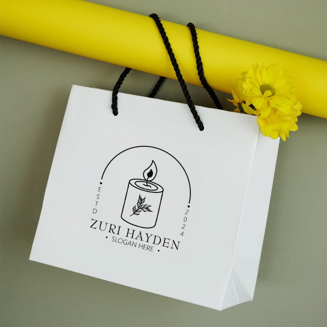 Moderne, kleine Geschäfte mit Kerze, maßgeschneide Gummistempel (Von Creator hochgeladen)