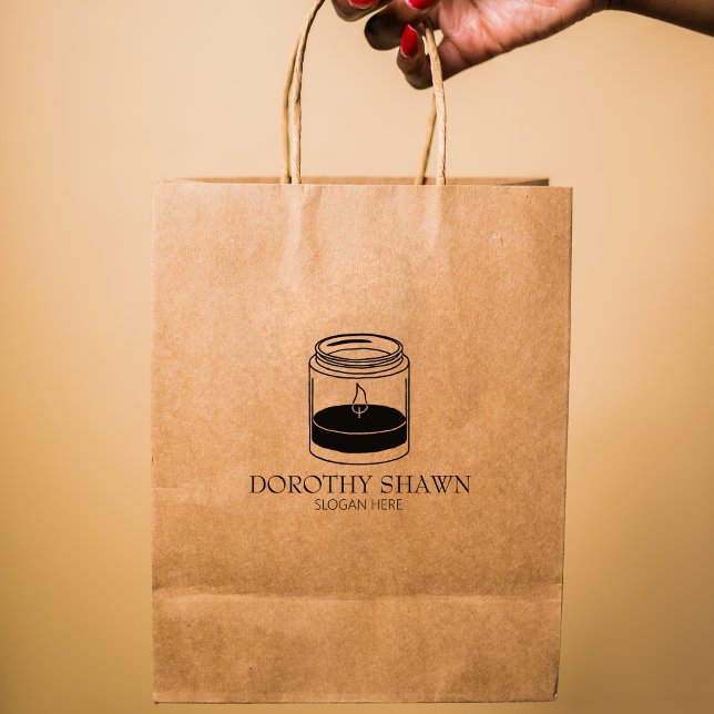 Moderne, kleine Geschäfte mit Kerze, maßgeschneide Gummistempel (Von Creator hochgeladen)