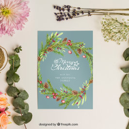 Moderne Kleinschreibung Weihnachts Feiertagskarte