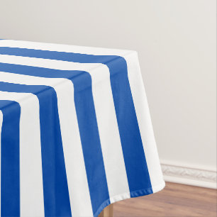 Moderne Kobalt-Blau-breite Streifen-Tischdecke Tischdecke