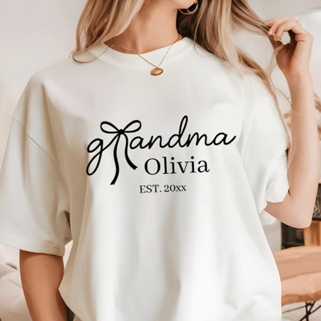 Moderne Kokette Schleife Oma T-Shirt (Von Creator hochgeladen)