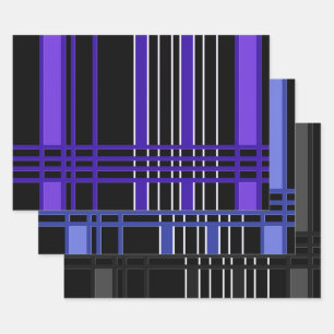 Moderne Kollektion Streifen Geschenkpapier Set