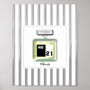 Moderne Kölner Parfümflasche für Männer Personalis Poster
