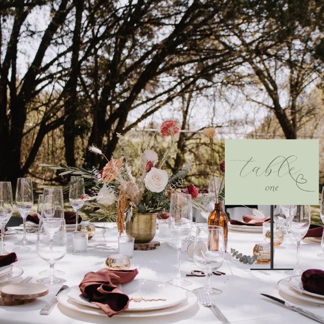 Moderne Kolorblock-Hochzeit | Lichtbild Tischnummer (Von Creator hochgeladen)