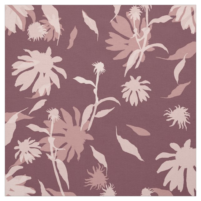 Moderne Konfektoren Blumenmuster Lila Stoff (Muster)