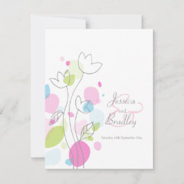 Moderne Konfetti Blume Blütenblätter farbenfrohe H Einladung