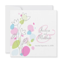 Moderne Konfetti Blume Blütenplatz Hochzeit einlad