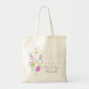 Moderne Konfetti Blume Hochzeit Trauzeugin Tasche