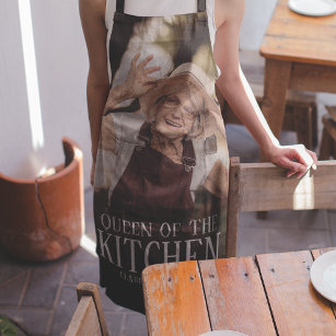 Moderne Königin des Küchen-Fotos   Name Schürze