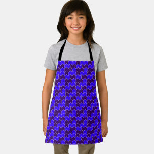 Moderne königsblaue und violette geometrische Zick Schürze