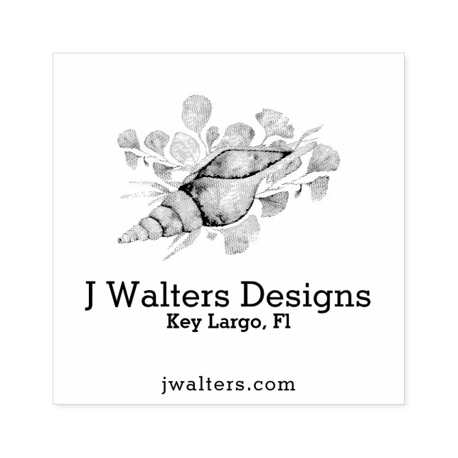 Moderne konische Muschel Gummistempel (Prägung)