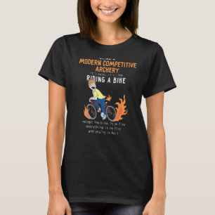 Moderne konkurrenzfähige Bogenschießen wie Reitrad T-Shirt