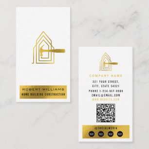 Moderne Konstruktion Weißes Gold Heim Bau Lux Visitenkarte