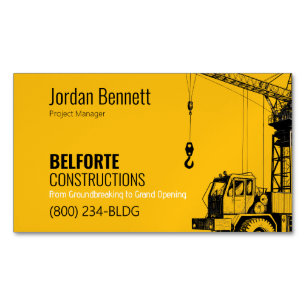 Moderne Konstruktion Yellow & Crane Design Magnetische Visitenkarte