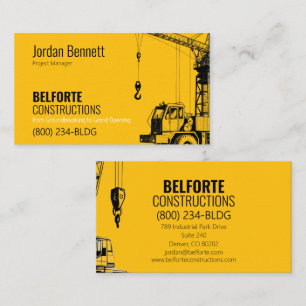 Moderne Konstruktion Yellow & Crane Design Visitenkarte