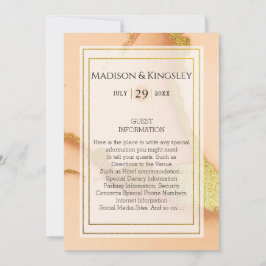 Moderne Korallen Abstrakt 💡 unikale Ölhochzeit Einladung