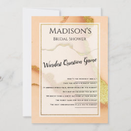 Moderne Korallen Abstrakt 💡 unikale Ölhochzeit Einladung