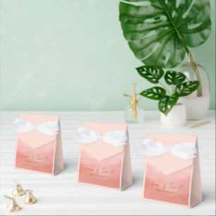 Moderne Korallen-Küsten-Chic Elegante Hochzeit Geschenkschachtel