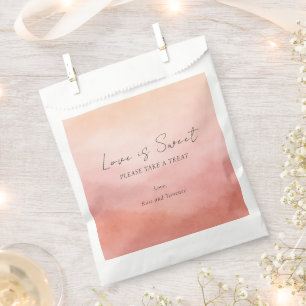 Moderne Korallen-Küsten-Chic Elegante Hochzeit Geschenktütchen