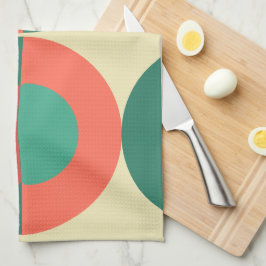 Moderne Korallenminze aus dem Mittelalter Geschirrtuch