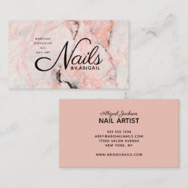 Moderne Korallennadel-Rose nach dem Motto "Name" Visitenkarte