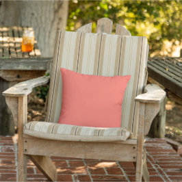 Moderne korallenrosa einfarbige Farbe Kissen