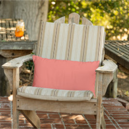 Moderne korallenrosa einfarbige Farbe Kissen Für Draußen
