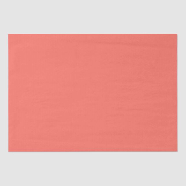 Moderne Korallenrosa Schlicht Solid Color Seidenpapier (Vorderseite)