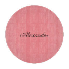 Moderne Korallenvorlage, Schwarzes Script Cutting  Schneidebrett