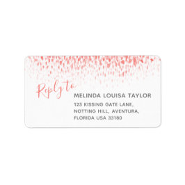Moderne Korallenwasserfarben adressieren Etiketten Adressaufkleber