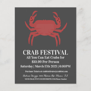 Moderne Krabbenfest-Krabben-Restaurant-Fundraiser Flyer