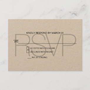 Moderne Kraft UAWG Wedding Response RSVP Karte