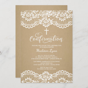 Moderne Kraft-Vintage Spitzenbelästigung Einladung