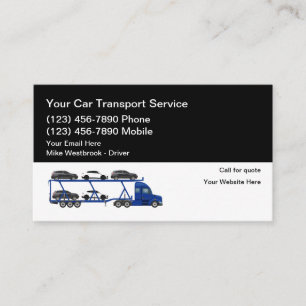 Moderne Kraftfahrzeug-Transport Auto Transportunte Visitenkarte