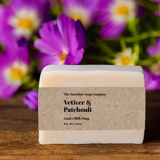 Moderne Kraftpapierseife Bauchband Einladungsbanderole (Von Creator hochgeladen)