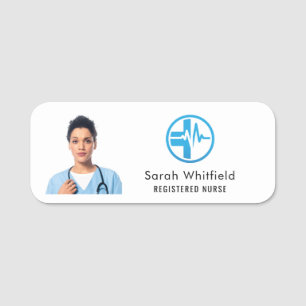 Moderne Krankenpfleger-Foto-Anpassung Namensschild