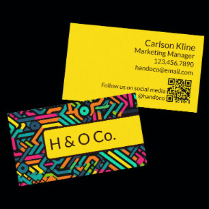 Moderne, kreative QR Code Business Card Visitenkarte