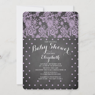Moderne Kreidetafel Mädchen Baby Shower Einladung