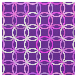 Moderne Kreise, Amethyste und Orchideen des Mittel Stoff