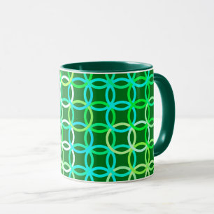 Moderne Kreise aus der Mitte des Jahrhunderts, Grü Tasse