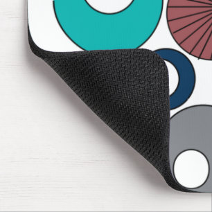 Moderne Kreise aus der Mitte des Jahrhunderts Mousepad