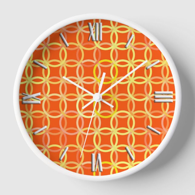 Moderne Kreise der Mitte des Jahrhunderts, Wanduhr (Vorderseite)
