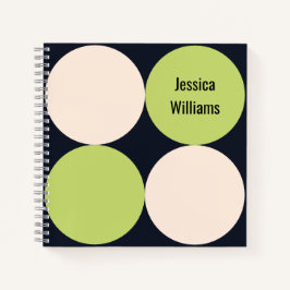 Moderne Kreise des mittleren Jahrhunderts Muster S Notizbuch