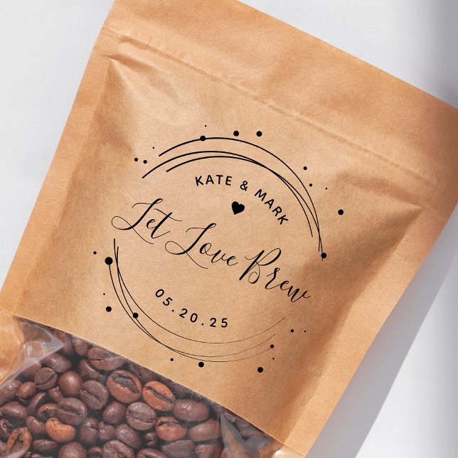 Moderne Kreise Gelassen Liebe Brew-Gastgeschenk Ho Gummistempel (Von Creator hochgeladen)