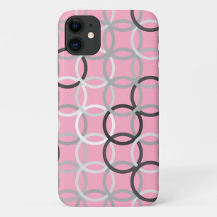 Moderne Kreise, korallenrosa und grau aus der Mitt Case-Mate iPhone Hülle