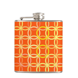 Moderne Kreise, Mandarine orange Flachmann
